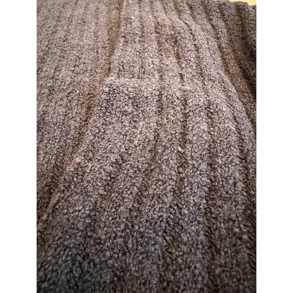 Banana Republic Mens Wool Cashmere Ribbed Crew Neck Sweater Charcoal Grey Large